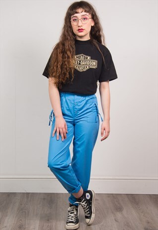 VINTAGE 90'S BLUE HIGH WAIST TROUSERS