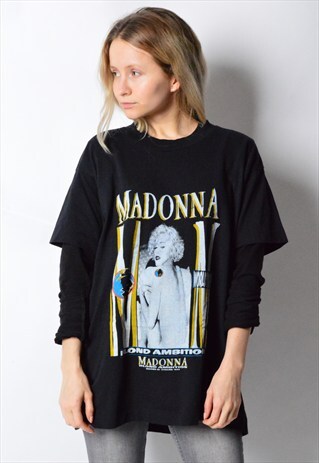 VINTAGE 90S BLACK MADONNA WORLD TOUR T-SHIRT