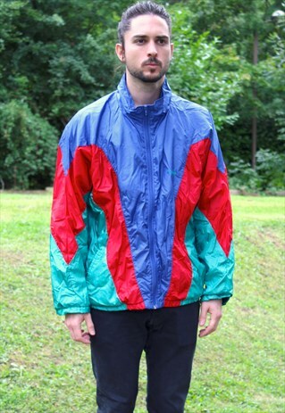 VINTAGE 80S ADIDAS SPORTS JACKET - LARGE/D7 - RETRO FESTIVAL