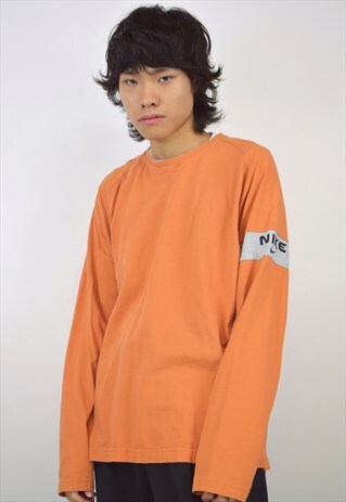 VINTAGE 90S NIKE ORANGE LONG SLEEVE T-SHIRT
