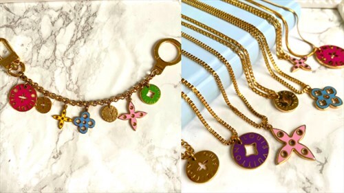 Rework Vintage Louis Vuitton Pastilles Gold Heart Necklace