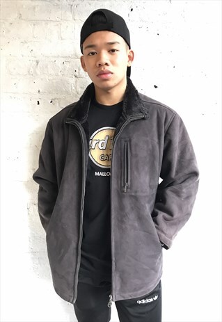 SHEARLING JACKET/COAT WITH FLEECE LINING (1990'S/MENS)
