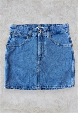 Vintage Wrangler Denim Summer Skirt Blue Women's W28