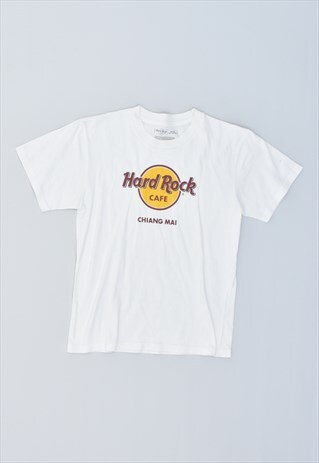VINTAGE 90'S HARD ROCK CAFE CHIANG MAI T-SHIRT TOP WHITE
