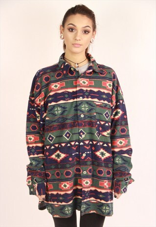 VINTAGE THICK PATTERNED FLANNEL SHIRT