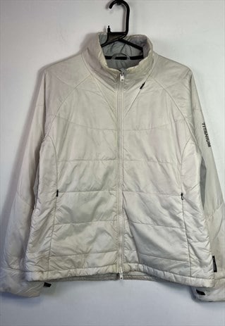 WHITE COLUMBIA PUFFER JACKET WOMENS LARGE