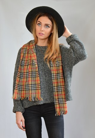 VINTAGE 90S CAMEL NOVA CHECK SCARF