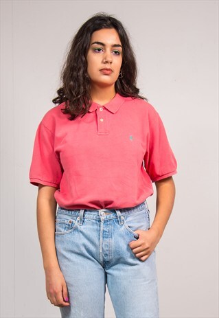 90'S VINTAGE SALMON PINK RALPH LAUREN POLO T-SHIRT