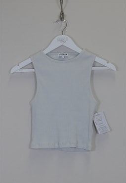 Vintage women's About you vest in white. Best fits XS