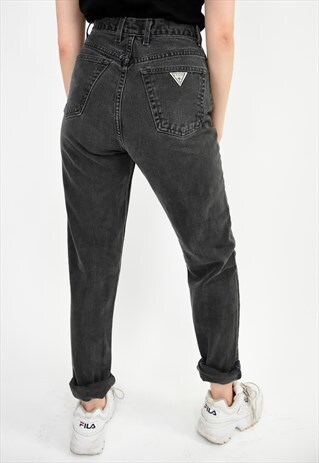 VINTAGE GUESS HIGH WAISTED BLACK JEANS