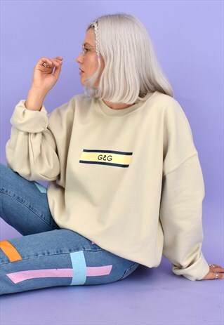 G&G UNISEX SAND CHUNKY LINO SWEAT