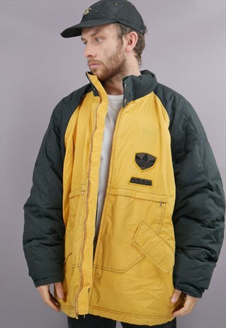 yellow adidas puffer jacket