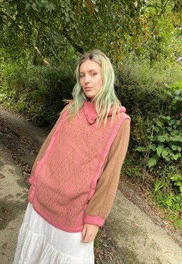 Vintage Size XL Chunky Knitted Wool Jumper in Multi