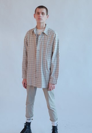 VINTAGE 90S GRUNGE LUMBERMAN SHIRT IN CHECKERED PATTERN