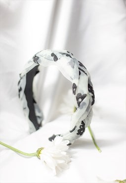 Netted Plaited Floral Headband