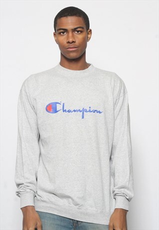 VINTAGE CHAMPION SPELLOUT LOGO THIN SWEATSHIRT