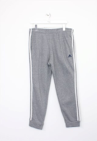 Vintage Adidas joggers in grey and white. Best fits L