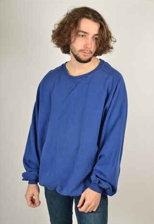 VINTAGE LL BEAN 80'S OVERSIZE SWEATSHIRT IN BLUE