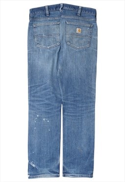 Vintage Carhartt Workwear Blue Straight Jeans Womens