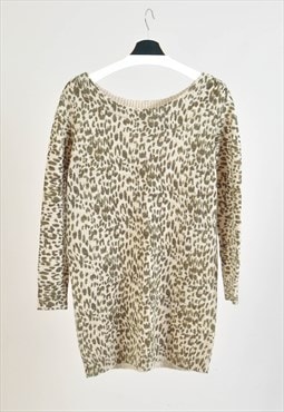 Vintage 00s maxi jumper in leopard print