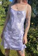 Vintage 00s Y2K Mini Floral Satin Party Slip Dress