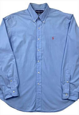 Ralph Lauren Vintage Men's Light Blue Classic Fit Shirt