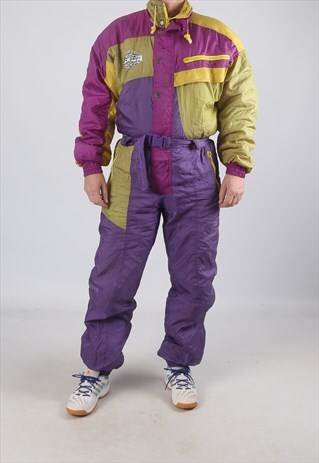 VINTAGE SNOW DRIFT FULL SKI SUIT SNOW SPORTS L 42 - 44" (92B