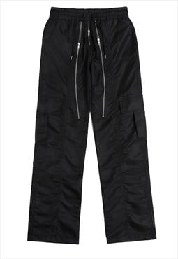 Utility joggers gorpcore trousers skater pants in black