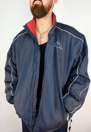 90S RED & NAVY KAPPA PUFFER JACKET