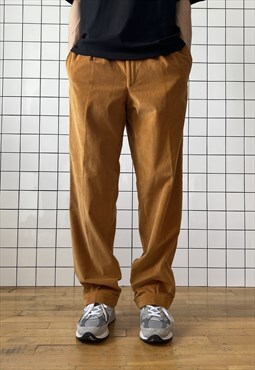 Vintage BURBERRY Corduroy Pants Trousers Loose Fit Brown