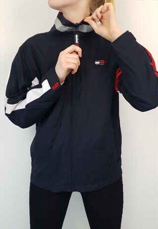 TOMMY HILFIGER - NAVY TRACK JACKET - L