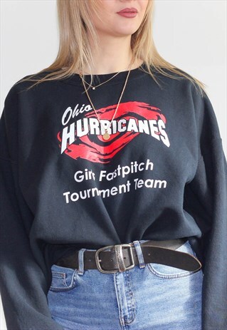 VINTAGE 90'S OHIO HURRICAN SLOUCHY SWEATSHIRT