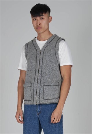 VINTAGE RARE 90S ICEBERG SWEATER ZIP VEST