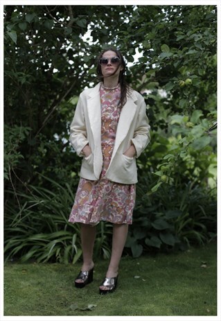 VINTAGE 80'S BEIGE WOOL JACKET