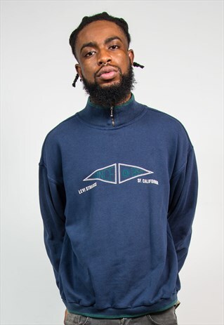 90S LEVIS ZIP NECK SWEATSHIRT