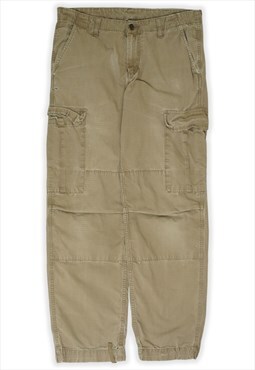 Vintage Carhartt Workwear Beige Cargo Trousers Mens