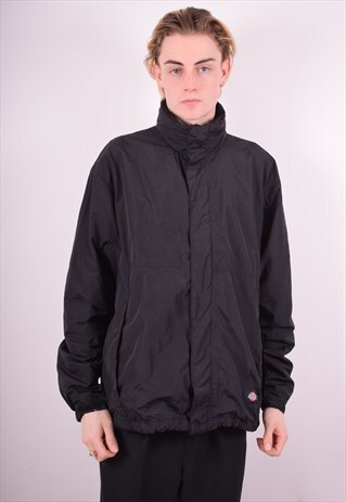 DICKIES MENS VINTAGE JACKET LARGE BLACK 90'S