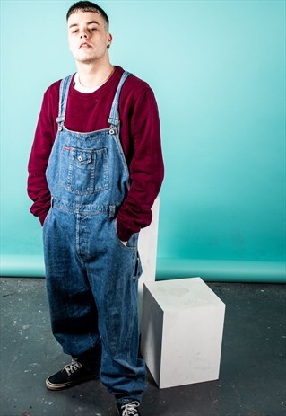VINTAGE DUNGAREES IN BLUE DENIM