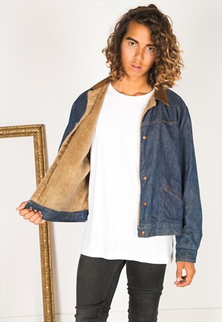 VINTAGE 80S WRANGLER SHEARLING SHEEPSKIN JACKET / 3220 / 401