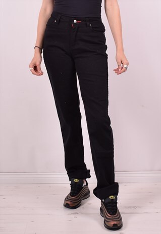 WRANGLER WOMENS VINTAGE JEANS W28 L36 BLACK 90S