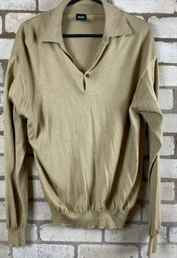 Beige Hugo Boss Jumper Women's Large