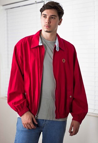 VINTAGE TOMMY HILFIGER HARRINGTON JACKET LOGO 90S L 17.7