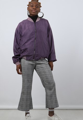 VINTAGE MEDIUM PURPLE LIGHTWEIGHT BOMBER JACKET