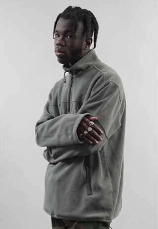 VINTAGE 90'S CHAMPION GREY ZIP-UP FLEECE
