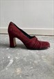 SUPER RARE VINTAGE LATE 90S SUBVERSIVE BASICS SUEDE HEELS