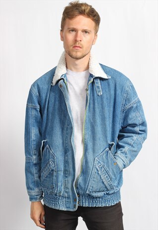 VINTAGE FLEECED LINED DENIM JACKET