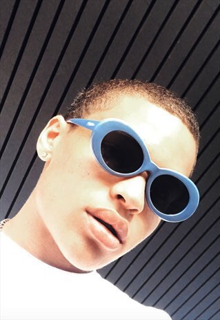 BLUE ALIEN OVAL KURT COBAIN SUNGLASSES