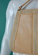 VINTAGE 90'S BIG COOL RETRO FESTIVAL SHOULDER BAG IN BEIGE 
