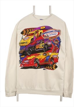 Vintage 90's Gildan Sweatshirt NASCAR Crewneck Back Print