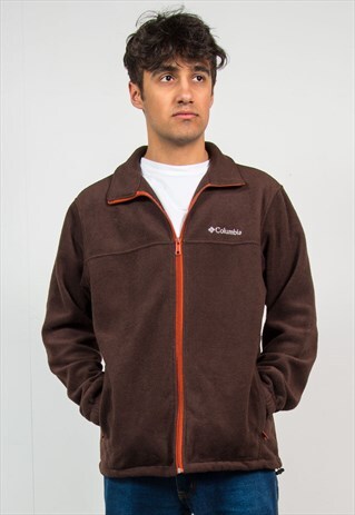 COLUMBIA BROWN FLEECE JACKET